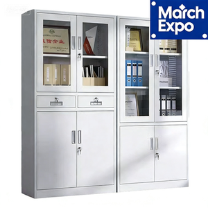 Armoire de classement commerciale en acier pour archives de bureau, stockage de bons de paiement, simplicité moderne, type coulissant, avec serrure de tiroir - Product Image 2