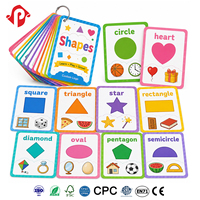 Cartes flash éducatives pour enfants, personnalisées par le fabricant, avec impression multilingue, lettres et mots, reliées en anneau, pour le développement cognitif
