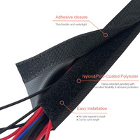 Funda Protectora para Cables Impermeable, Resistente al Sol y al Desgaste, con Cierre de Gancho y Bucle, Protector de Cables con Velcro