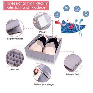 Organizzatore di abbigliamento in tessuto contenitore cubi divisore cassetto <span class=keywords><strong>per</strong></span> reggiseni e biancheria intima scatola organizzatore <span class=keywords><strong>armadio</strong></span> - Product Image 2