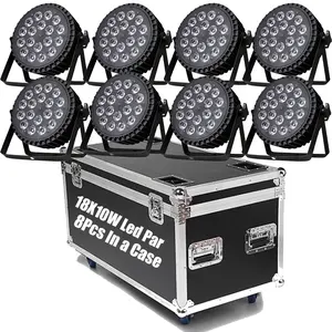 Show Time Stage Lighting 18X10W RGBW Flat Led Parcans Hight Bright Led Par Lights Disco DJ Led