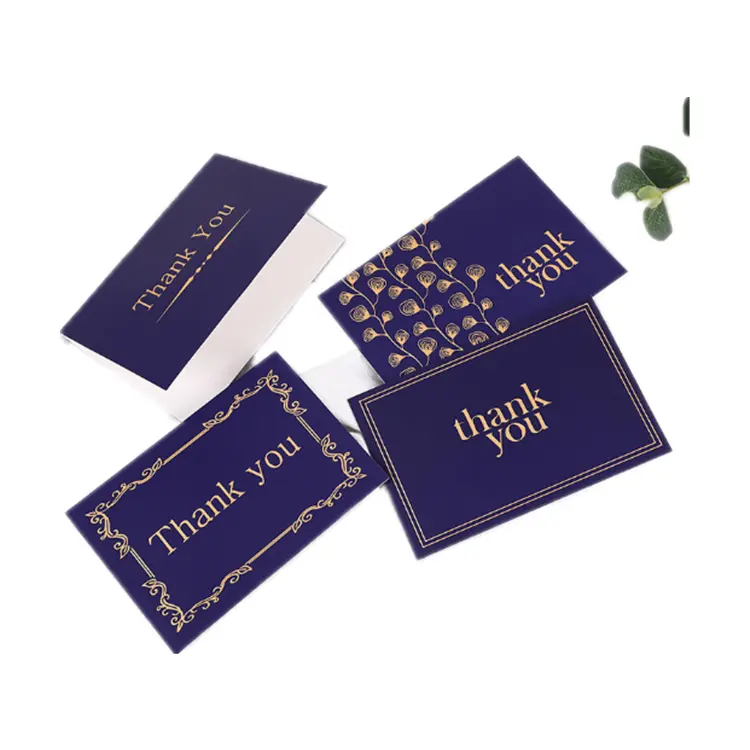 Custom Size Luxury Offset Printing Paperboard Printing Thank You Paper Card for Business Wedding Greeting