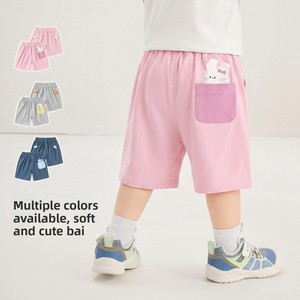Shorts et pantalons d'été décontractés en coton à imprimé animalier pour enfants, taille élastique mi-haute, pour filles et garçons - Product Image 4