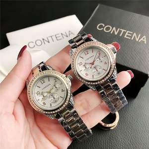 Montres pour femmes avec cadran brillant, élégantes, montres à quartz pour femmes, montres Proluxe à quartz pour femmes bordées de diamants - Product Image 6