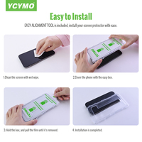 Protection d'écran en verre céramique hydrogel incassable avec application facile anti-poussière pour iPhone 12 13 14 15 16 17 Pro Max Plus