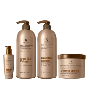 Set <span class=keywords><strong>Shampoo</strong></span> e Balsamo all'Olio di Argan Best Seller - Cura Marocchina <span class=keywords><strong>con</strong></span> <span class=keywords><strong>Cheratina</strong></span> - per Capelli Ricci, Lisci, Secchi e Danneggiati - Product Image 1