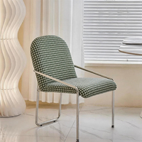 Chaise de bar de style moderne minimaliste nordique, chaise de salle à manger d'extérieur pour villa, tabouret de bar avec structure en fer durable