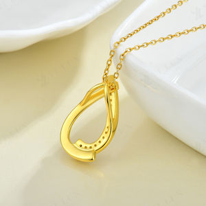 Collar con Colgante de Lágrima Chapado en Oro de 18K de Alta Calidad YILUN, Joyería Elegante con Circonita Cúbica, Collar de Diseño en Plata 925 para Mujer - Product Image 5