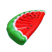 Flotteur d'eau gonflable de mer de bain de matelas de pastèque à demi face gonflable en PVC écologique