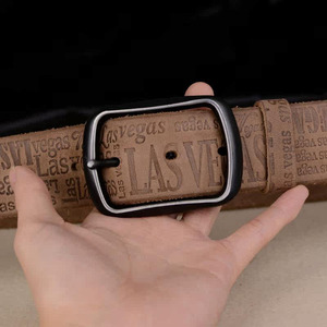 Ceinture en cuir pleine fleur faite à la main, style vintage rétro américain, avec boucle ardillon, unisexe, pour jeans, ceinture de travail en cuir véritable souple, 3,8 cm - Product Image 4