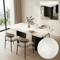 Table à manger rectangulaire en marbre naturel Icy Jade, meubles de salon luxueux et modernes. Table à manger en marbre, table d'appoint en marbre