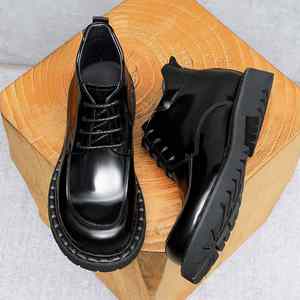 2025 Autumn Latest Style Anti-Fur Leather Genuine Leather Business Glossy Classic Retro Formal Men's Lace-Up Shoes - Product Image 3