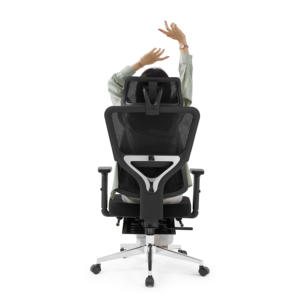 Venta al por mayor de Foshan silla de oficina ergonómica con respaldo alto, sillas ejecutivas reclinables de malla para oficina con reposapiés - Product Image 1