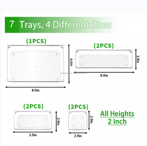 Offre Spéciale boîte de rangement à tiroirs multi-usages ensembles plusieurs combinaisons plateau organisateur de tiroir <span class=keywords><strong>en</strong></span> <span class=keywords><strong>plastique</strong></span> transparent - Product Image 6