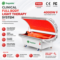 Lit de luminothérapie rouge pour tout le corps 4000W, multi-longueurs d'onde 1064nm, lit infrarouge LED commercial pour spa à domicile, clinique, vente en gros, CE