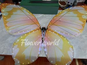 קישוט פרפרים צבעוני לגינה חיצונית 40 ס\\\"מ, פרפר דינמי מדומה עם שלט רחוק - Product Image 5