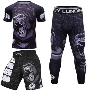 CODY LUNDIN <strong>Custom</strong> Your Own Designs <strong>Rashguard</strong> MMA T-shirt +Pants Set Jiu Jitsu Black Grappling Bjj Boxing Rash Guard Sportswear