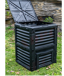 Machine à Composter les Déchets de Jardin 336L Poubelle en <span class=keywords><strong>Plastique</strong></span> Extérieure Bac à Compost Engrais - Product Image 5