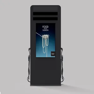 65 inç açık hava LCD ekran EV şarj kazık istasyonu için su geçirmez reklam kiosk