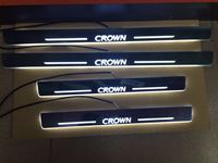 Compatible avec Toyota Crown 2012 à 2025, garniture de seuil de porte en acier inoxydable de haute qualité avec éclairage LED, Chine