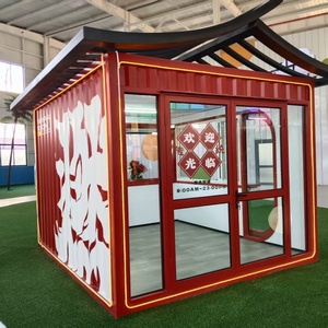 Prafab Mobile <span class=keywords><strong>Cafe</strong></span> and Container Shops Module en acier Maison pour café Restaurant Hôtel Bureau Maison de garde Kiosques - Product Image 2