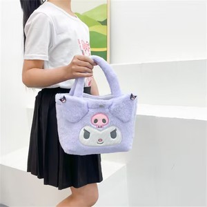 Bolso de mano de felpa estilo Kawaii Kuromi, lindo bolso de conejo <span class=keywords><strong>My</strong></span> Melody, bolso de anime estético para niñas, regalo, máquina de garras, venta al por mayor - Product Image 4