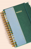 Carnet à spirale A5 avec sangle, carnet de planification en PU, carnet de budget avec règle, agenda minimaliste professionnel