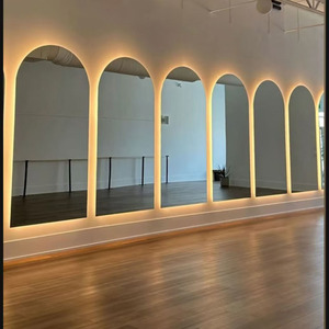 LED <strong>Mirror</strong> <strong>for</strong> <strong>Gym</strong> and Yoga Studio Wall-Mounted and Floor-Mounted Color-Changing Light Feature - Product Image 1