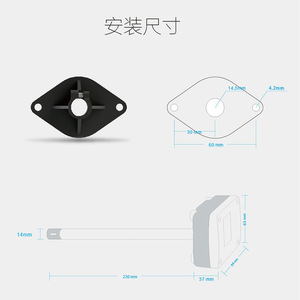 Sensor de Flujo de Aire de Alta Precisión, Transmisor de Velocidad del Viento y Volumen de Aire con Presión Diferencial Cerámica para Tuberías - Product Image 4