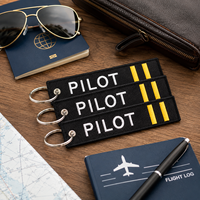 Porte-clés d'aviation brodés personnalisés de haute qualité, colorés et en forme spéciale, pour cadeaux publicitaires d'entreprise