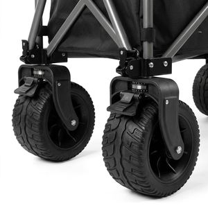 Carrito de Camping Todoterreno con Ruedas Anchas, Carrito Utilitario Plegable y Portátil para Jardín, Camping y Compras al Aire Libre - Product Image 5