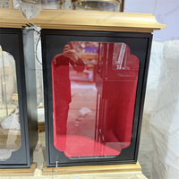 Vitrine à bijoux Shangyuan sur mesure, murale, en velours doré, éclairée par LED, étanche, robuste, pour diamants