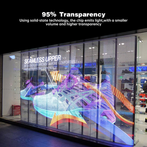 Indoor Transparent LED Display Wall Glass <strong>Window</strong> Advertising with Transparent LED Video and Mesh LED Display - Product Image 6