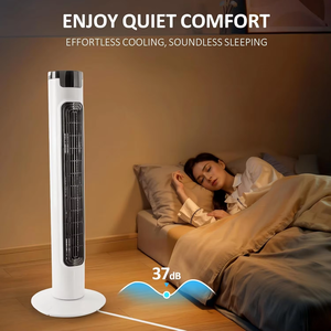 Ventilador de torre eléctrica de 32 \ ", ventilador de aire acondicionado de pedestal sin aspas silencioso, caja de soplador de aire de plástico con Control remoto - Product Image 2