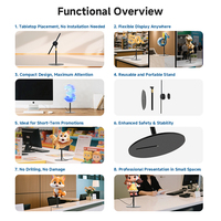 Ventilador Holográfico 3D de 42CM, Proyector de Escritorio con Pantalla LED, Máquina Holográfica de Nueva Generación para Publicidad