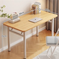 Bureau d'ordinateur pliable pour le bureau à domicile, étude, table d'étude rectangulaire simple pour petit espace