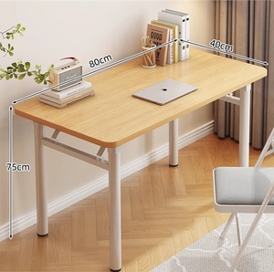 Folding <strong>Computer</strong> Desk for Home Office Study, <strong>Simple</strong> Rectangular Small Space Study <strong>Table</strong> - Product Image 3