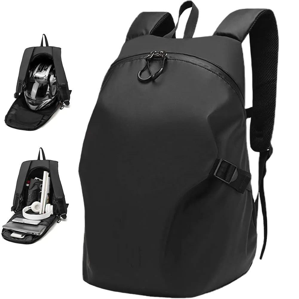 Mochila para casco de motocicleta con múltiples compartimentos Mochila deportiva Bolsa de almacenamiento para casco de motocicleta para hombres y mujeres