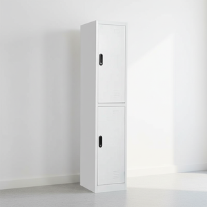 Armario Metálico de Dos Puertas con Cerradura y Llave, Armario de Almacenamiento para Ropa - Product Image 1