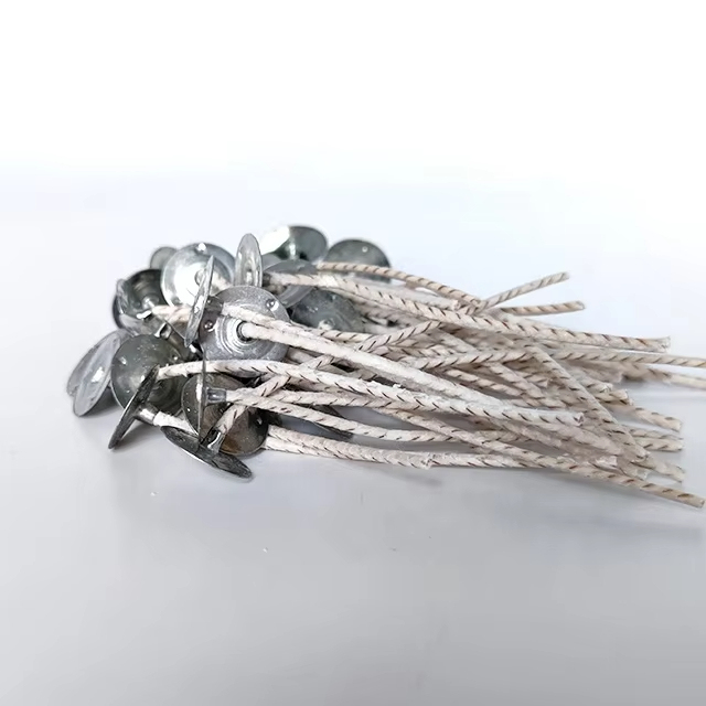 100% Cotton & Paper Interwoven CD Candle Wicks Pre-Coated with High Quality Soy Wax Low Smoke for DIY Fragrance Candles