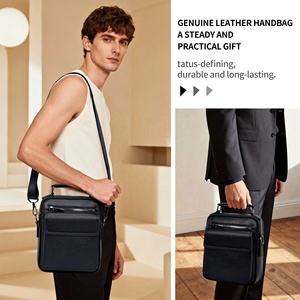 Sac bandoulière léger et tendance pour homme, multi-poches, résistant à l'usure, en cuir PU de qualité supérieure, fermeture éclair - Product Image 6