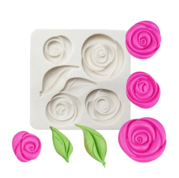 Große Rose Fondant Schokolade Silikon form DIY manuelle Dip Gips Aroma therapie Kuchen Dekoration Silikon form