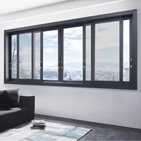 Ventana Corredera de Aluminio y Vidrio XUNYANG 2026 de Última Tendencia con Contraventanas, Ventanas Correderas de Seguridad con Vidrio Templado para Filipinas