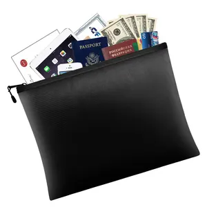 Brandwerende Document Zakken Waterdichte Geld Bag Brandwerende Veilig Opslag Pouch Met Rits Voor A4 Document Houder, File, cash, Tablet