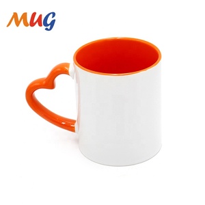 Tazas de Café Blancas para Sublimación de 11 oz al por Mayor, Tazas Personalizadas <span class=keywords><strong>con</strong></span> Logotipo, Tazas de Sublimación <span class=keywords><strong>con</strong></span> Asa de Corazón - Product Image 3