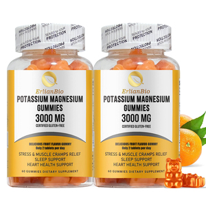 Marque privée Gommes de potassium et de magnésium Comprimés de vitamines c à croquer Suppléments pour les os Crampes dans les jambes Santé musculaire - Product Image 1