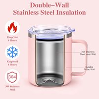 Gobelet isotherme en acier inoxydable avec couvercle coulissant anti-fuite, tasse de voyage pour café, personnalisable avec logo, pour voiture, extérieur, cadeau