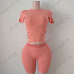 Loungewear <span class=keywords><strong>Mujer</strong></span> Conjuntos Pijamas Camiseta acanalada <span class=keywords><strong>Boxer</strong></span> Shorts Lounge Wear 2 Conjunto de dos piezas Verano para <span class=keywords><strong>Mujer</strong></span> Ropa Pijamas <span class=keywords><strong>Mujer</strong></span> - Product Image 6