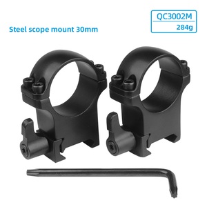Anillas de Montaje para Mira Telescópica de Acero de Altura Ajustable y Liberación Rápida, Base Resistente de 21 mm para Caza al Aire Libre y Actividades Tácticas - Product Image 3