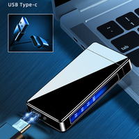 Briquet LED sans flamme à induction tactile rechargeable par USB, briquet électronique pour cigarettes, vente chaude